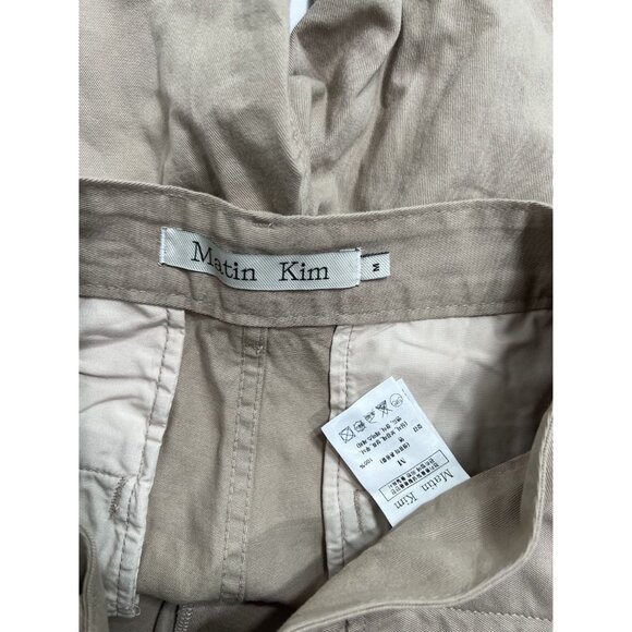 Matin Kim Front Pocket Bermuda Pants in Beige - Picture 4 of 4